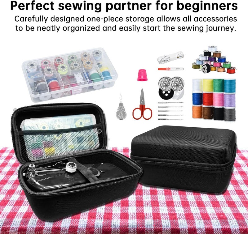 Aovly Handheld Sewing Machine, Beginner's Sewing kit with Storage, Two Power Supply Modes, Electric Switch, Simple Operation, Portable mini, Beginner's Sewing Machine.(Black) - Image 3